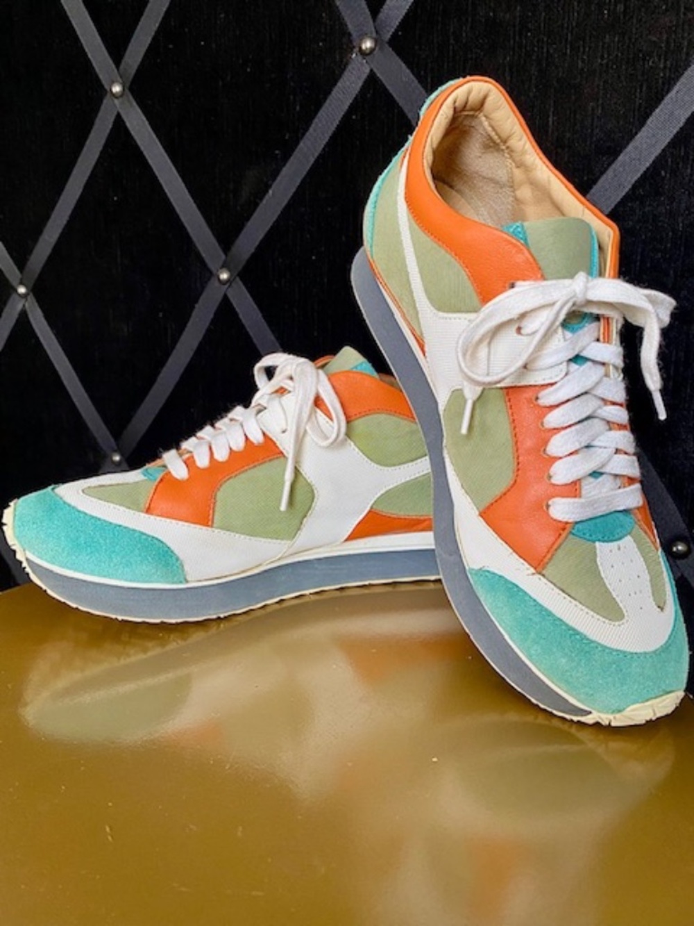MM6 Maison Martin Margiela Green, Orange & White Women's Sneakers